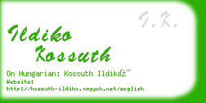 ildiko kossuth business card